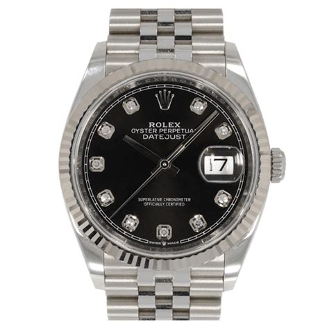 black silver rolex datejust